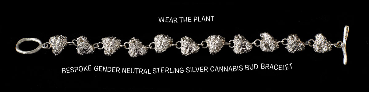 Cannabis Bud Bracelet 925 Sterling Silver by TRIBE