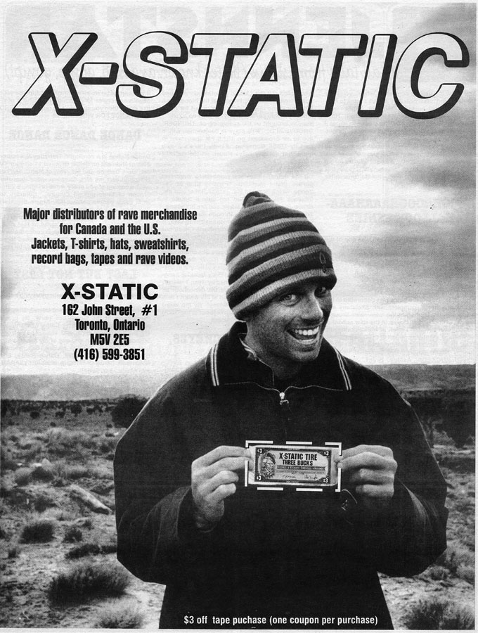 x-static canada's first rave store toronto 1994