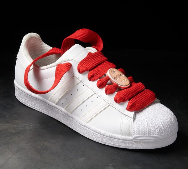 Adidas Superstar, 20mm Phat Lace, 14K Yellow Gold Shoe Bar