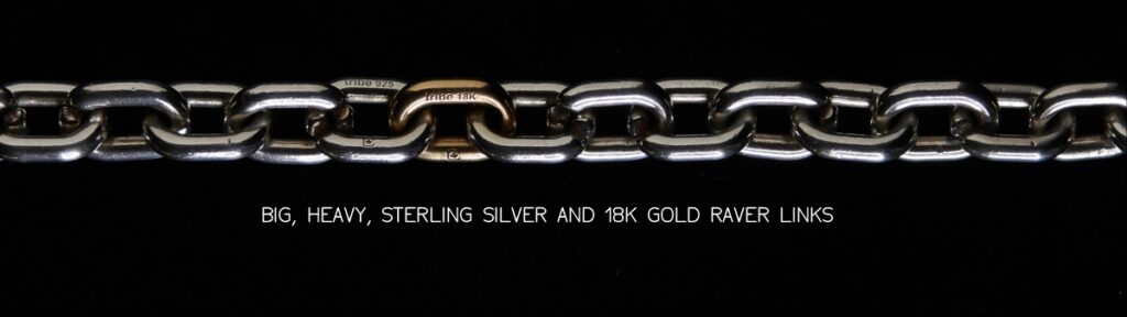 tribe 18K and sterling silver giant chain links