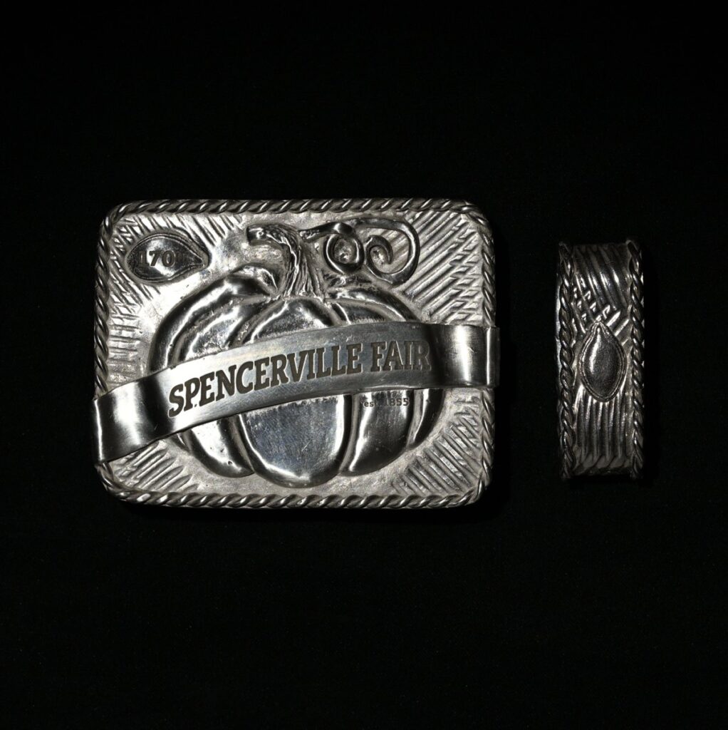 Finished spencerville fair buckle on black velvet