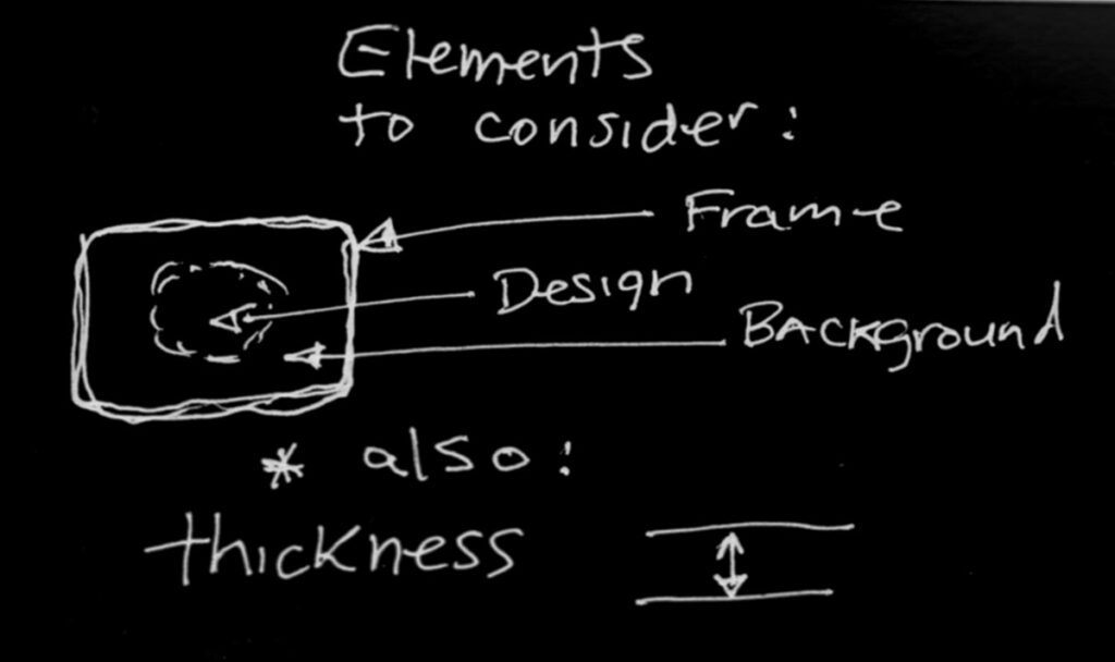 elements of a sterling silver buckle face
