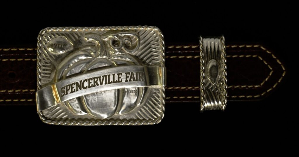 TRIBE STERLING SILVER TROPHY BUCKLE SET